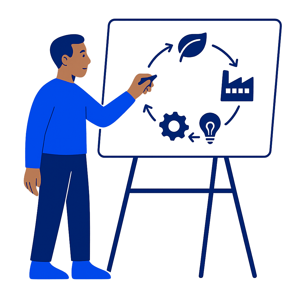 Formateur en économie circulaire pour les entreprises.